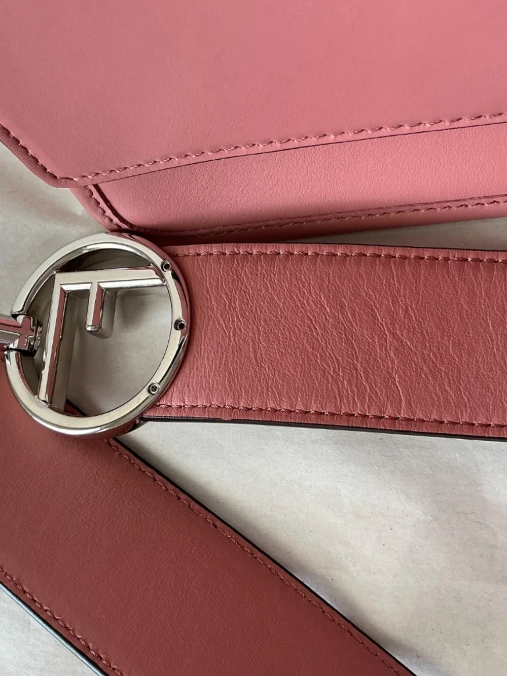 NEW Fendi Pink Kan Handbag with Gold/Silver Hardware (Two Straps) - Picture 12 of 13